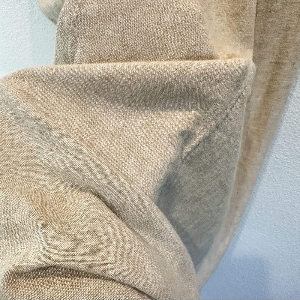 Sleeveless Beige Linen Maxi Dress - Picture 3 of 8